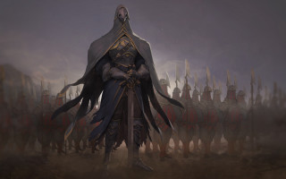 Hooded hero antipodeans epic fantasy - a foggy sky free wallpaper for desktop