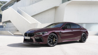 Maroon bmw car building stairs - synchromism free wallpaper