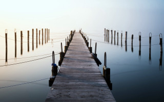 Dock poles boats tranquil outdoors - tranquil free wallpaper