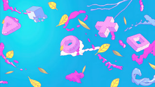 Blue sky kite fish petals - eden box free wallpaper