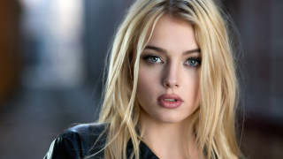 Woman blonde blue eyes makeup - alice mason free wallpaper