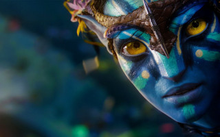 Blue makeup butterflies fantasy matte - weta digital free wallpaper