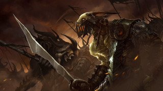 Demonic creature holding sword demon - a demonic creature free wallpaper