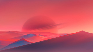 Red blue landscape mountain sunset - landscape free wallpaper for desktop