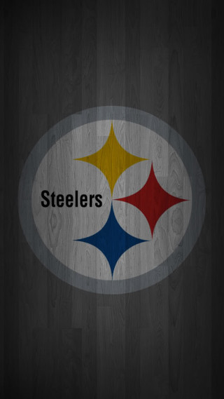 Pittsburgh football logo wood background - a wooden plank free wallpaper