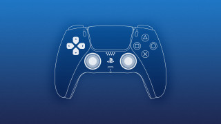 Neogeo controller celshaded blue background - button free wallpaper