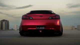 Red sports car parking lot 23 - rim free wallpaper for desktop