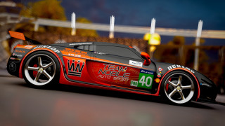 Red sports car number driving - a street free wallpaper