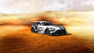 Car gun desert cloudy sky - hdri free wallpaper for desktop