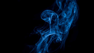 Blue smoke swirl dark black - evariste vital luminai free wallpaper
