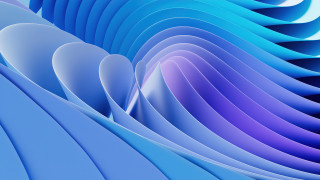 Blue purple wave pattern 3d - a white border free wallpaper for desktop
