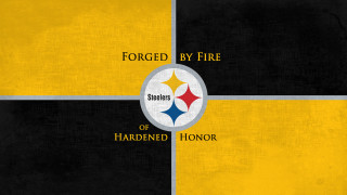 Pittsburgh football logo black yellow - fire free wallpaper