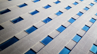 Building windows clock modular constructivism 2 - the side of the building free wallpaper