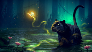 Black tiger swamp butterflies fantasy - cyril rolando free wallpaper