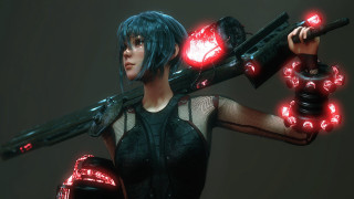 Eve ryder cyberpunk blue hair - unreal engine 5 quality free wallpaper