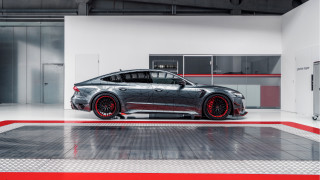 Grey car garage red accents - a grey car free wallpaper