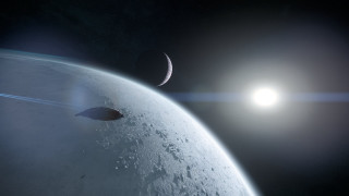 Space station satellite moon planet 2 - a distant object in the foreground free wallpaper