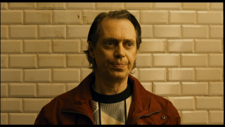 Man red jacket brick wall - arthouse free wallpaper