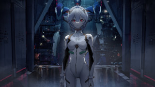 Futuristic suit hallway city night - a hallway free wallpaper