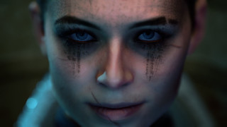 Woman blueeyes tears makeup portrait - black makeup free wallpaper