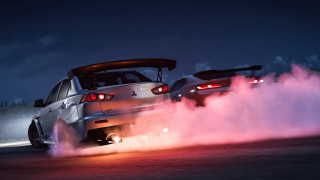 Cars smoke exhaust taillights photorealism - two car free wallpaper