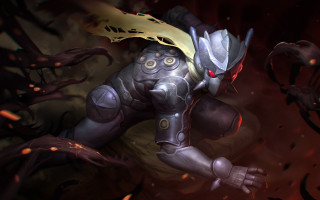 Demon armor solo glowing sword - baiōken eishun free wallpaper for desktop