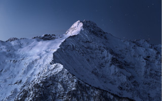 Mountain snow peak starry night - peak free wallpaper