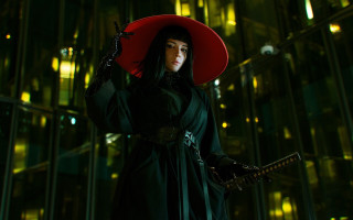 Woman redhat blackcoat sword knife - a red hat free wallpaper