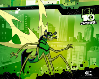 Green spider city background cartoon - bernard accama free wallpaper