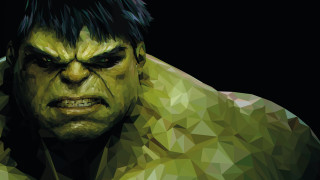 Hulk intense face lowpoly blackbackground - liam brazier free wallpaper