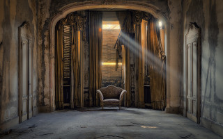 Chair room light window door - cinematic photography free wallpaper
