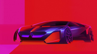 Futuristic synthwave car gradient 3d - background behind free wallpaper