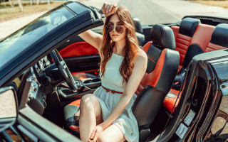 Woman driver seat car fashion - the steering wheel free wallpaper for desktop