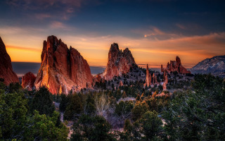 Sunset garden of the gods - david martin free wallpaper