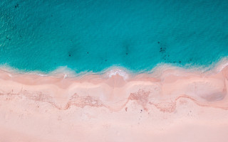 Beach blue ocean sandy shore 2 - a sandy beach free wallpaper