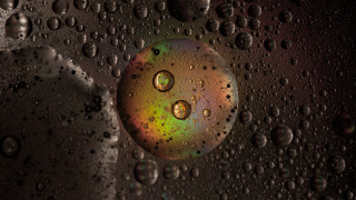 Water droplet macro holography earth - light free wallpaper