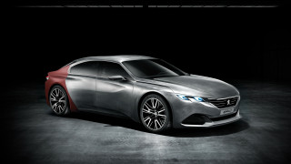 Silver car red stripe dark - concept design free wallpaper