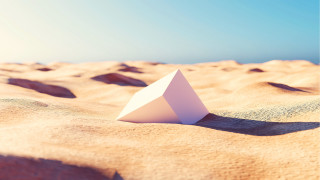 Desert sand sculpture blue sky - a white object free wallpaper