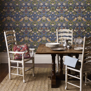 Table chairs plates floral wall - a rug free wallpaper for tablet