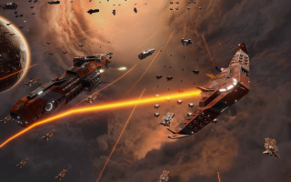 Ships rocket planet cloud battle - a planet in the background free wallpaper for desktop