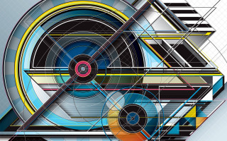 Colorful abstract geometric circular android - a colorful abstract painting free wallpaper