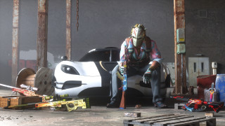 Mask man car hammer tools - a man in a mask free wallpaper