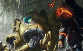 Robot couple room clock concept - bayard wu free wallpaper