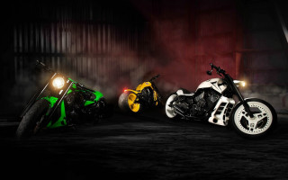 Motorcycles smoke neon digital lyco - a neon light free wallpaper