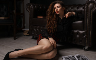 Elina karimova fashion photoshoot brown - the floor next free wallpaper