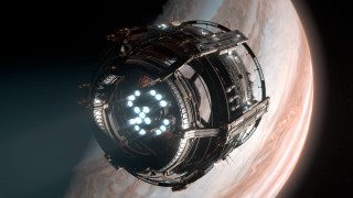Space station planet bright light 5 - star citizen halo free wallpaper