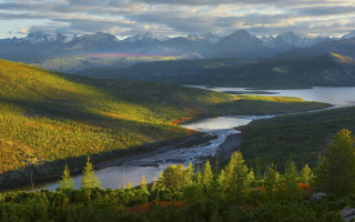 River hillside rainbow mountains ecological - a river free wallpaper for desktop