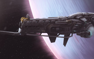 Sci fi flying space planet - space next free wallpaper