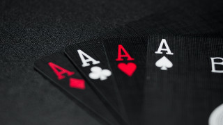 Four cards red white black 2 - card free wallpaper