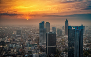 Berlin sunset skyline matte bridge - berlin secession free wallpaper